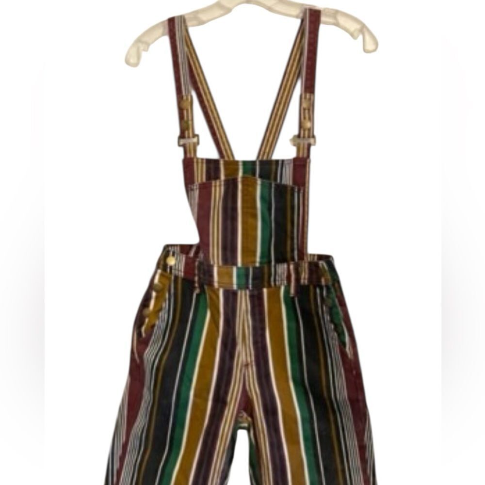 BDG Multicolor Striped Overalls a small - Picture 2 of 13